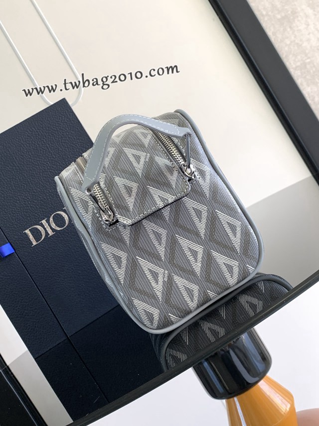 Dior专柜新款迪奥高仿原单CD Diamond图案帆洗漱包收纳包 djfk1626